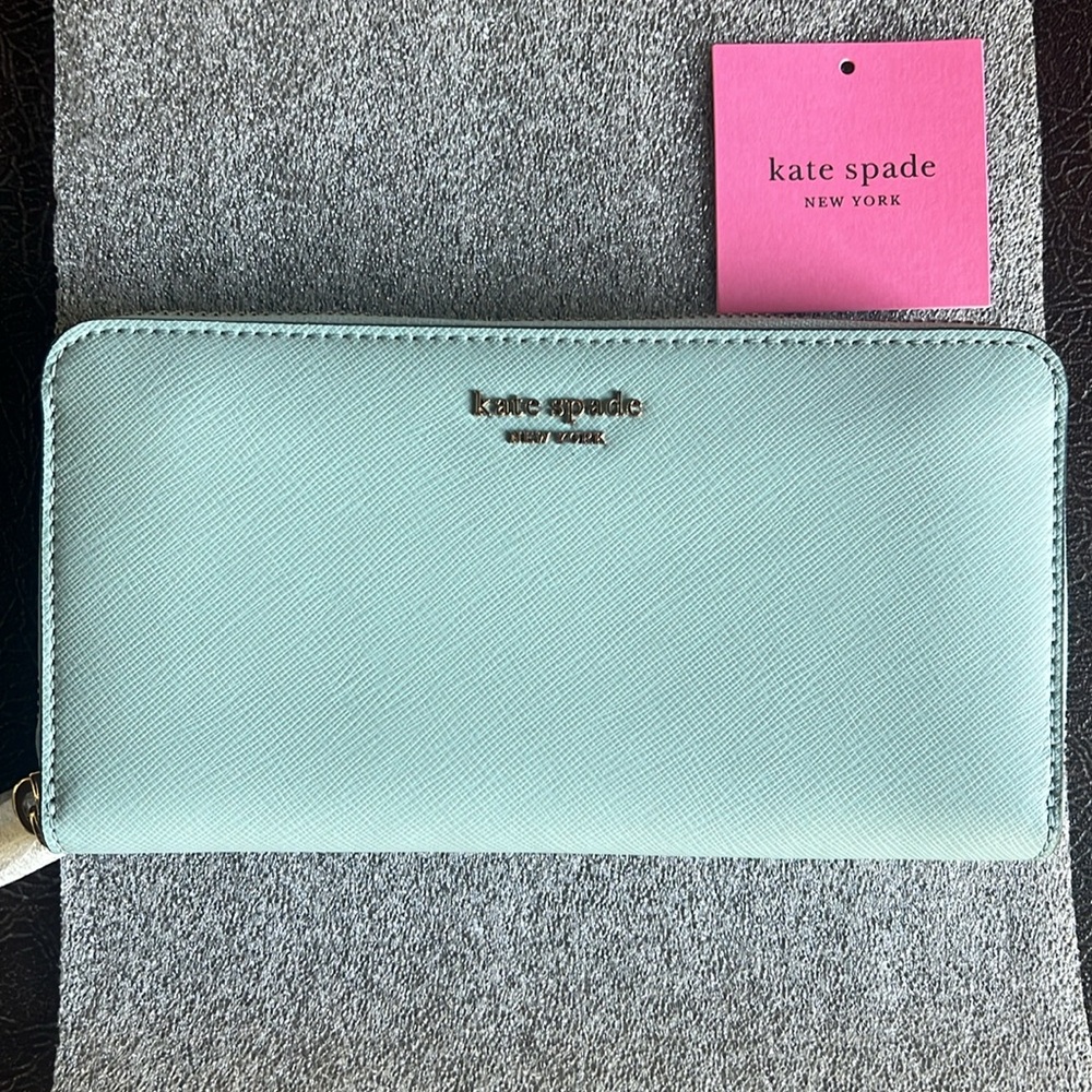 New Kate spade long continental wallet blue - Picture 2 of 9